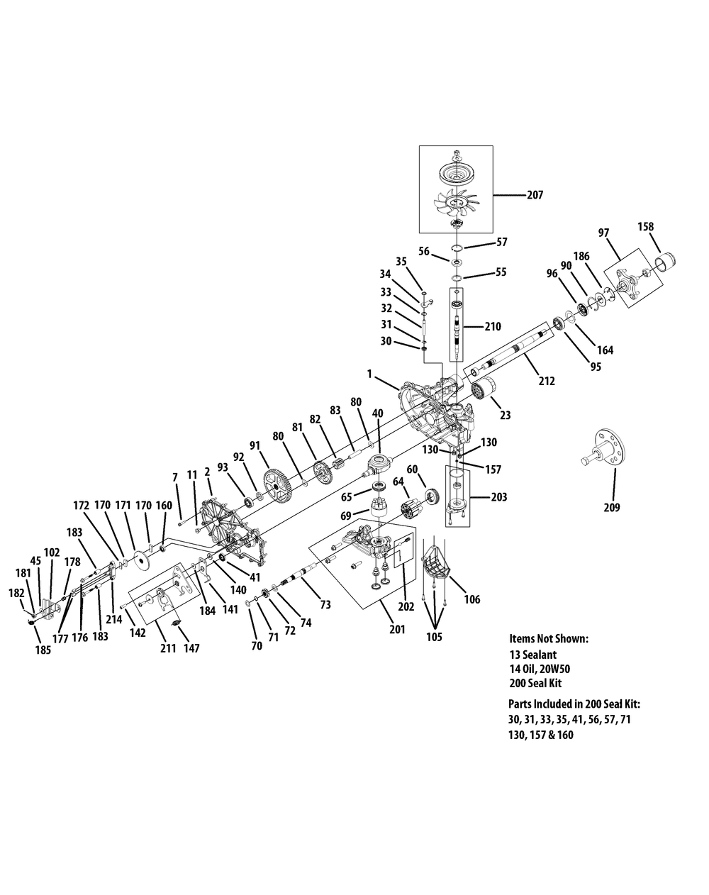 Transmission Lh 618-06002b Diagram and Parts List for Z-FORCESZ60 (53FJD-53FJD050)(2015) Cub Cadet Lawn Tractor